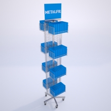 bilateral rotating stand with 8 baskets